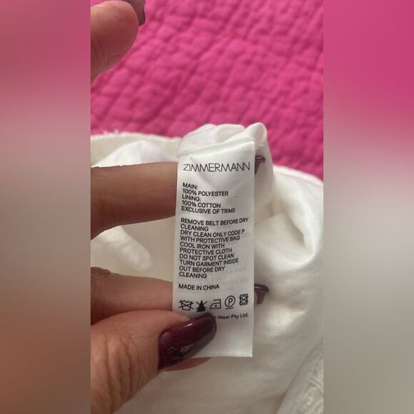 Zimmermann lace White Wide-Leg Pants, US6 - Picture 11 of 11